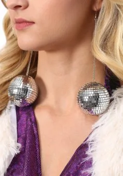 Fun Costumes 1960s Mod Disco Ball Earrings
