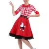 Fun Costumes Plus Size 50s Sock Hop Darling Women's Costume Dress