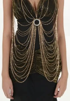 Western Fashion Adult Gold Body Chain
