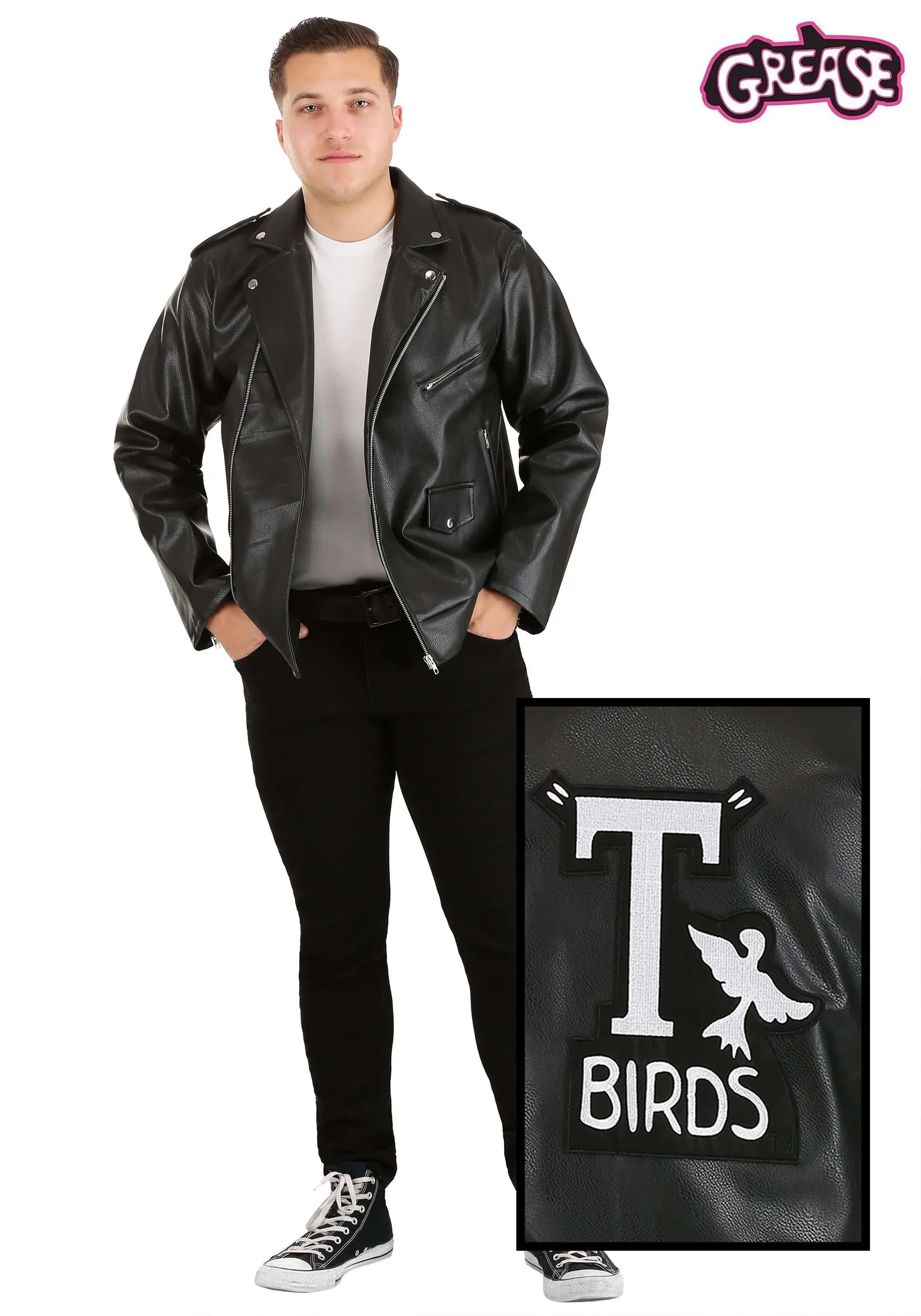 Fun Costumes Men's Grease Authentic T-Birds Jacket Costume 3 Fun Costumes Men's Grease Authentic T-Birds Jacket Costume