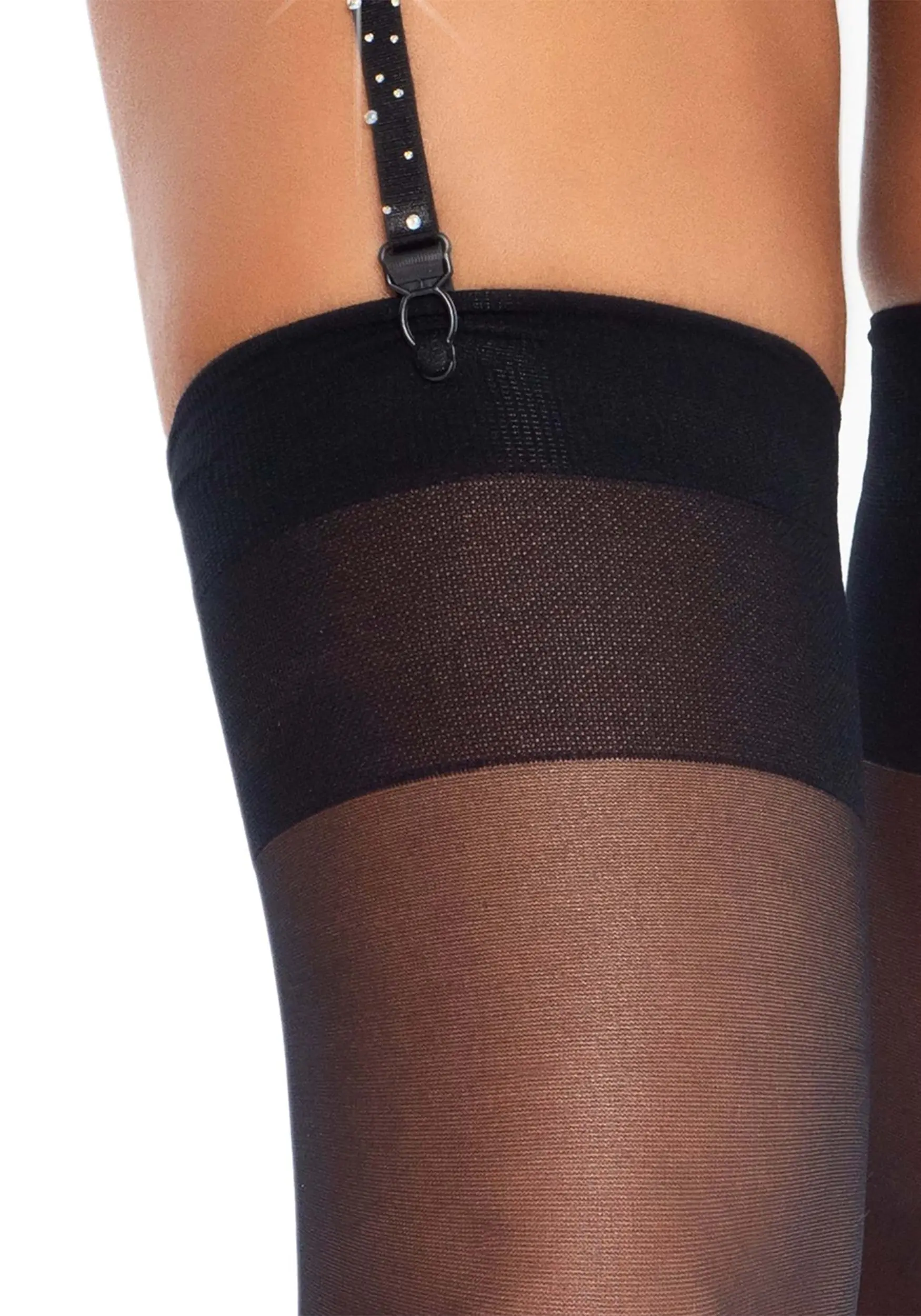 LEG AVENUE Black Rhinestoned Garter Belt 7 LEG AVENUE Black Rhinestoned Garter Belt - Image 5