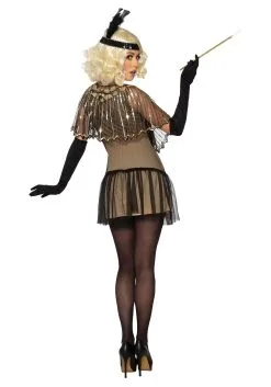 Forum Novelties, Inc Black Sequin Flapper Shawl Accessory 5 Forum Novelties, Inc Black Sequin Flapper Shawl Accessory -Fun Costumes Store black sequin flapper shawl accessory alt 1