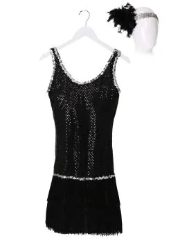 Fun Costumes Black Sequin & Fringe Plus Size Flapper Costume 7 Fun Costumes Black Sequin & Fringe Plus Size Flapper Costume -Fun Costumes Store black sequin fringe plus size flapper3
