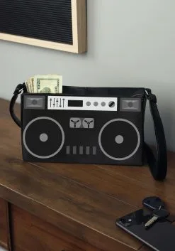 Fushengyuan Industry CO., Black Boombox Costume Purse 9 Fushengyuan Industry CO., Black Boombox Costume Purse -Fun Costumes Store boombox purse alt 3
