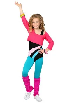 Fun Costumes 80's Workout Girl Costume For Kids