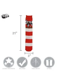 Elope Knee High Cuphead & Mugman Striped Socks 7 Elope Knee High Cuphead & Mugman Striped Socks -Fun Costumes Store cuphead mugman striped knee high socks alt 2