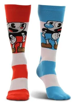Elope Cuphead & Mugman Adult Crew Socks -Fun Costumes Store cuphead mugman victory crew socks alt 3