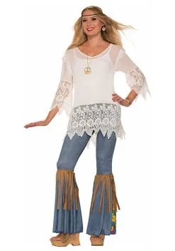 Forum Novelties, Inc Deluxe Hippie Peace Sign Necklace -Fun Costumes Store deluxe hippie peace sign necklace alt1