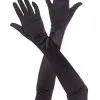 MUSIC LEGS Black Extra Long Satin Gloves 1 MUSIC LEGS Black Extra Long Satin Gloves -Fun Costumes Store extra long black satin gloves