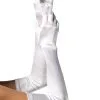 LEG AVENUE Extra Long White Satin Gloves -Fun Costumes Store extra long white satin gloves