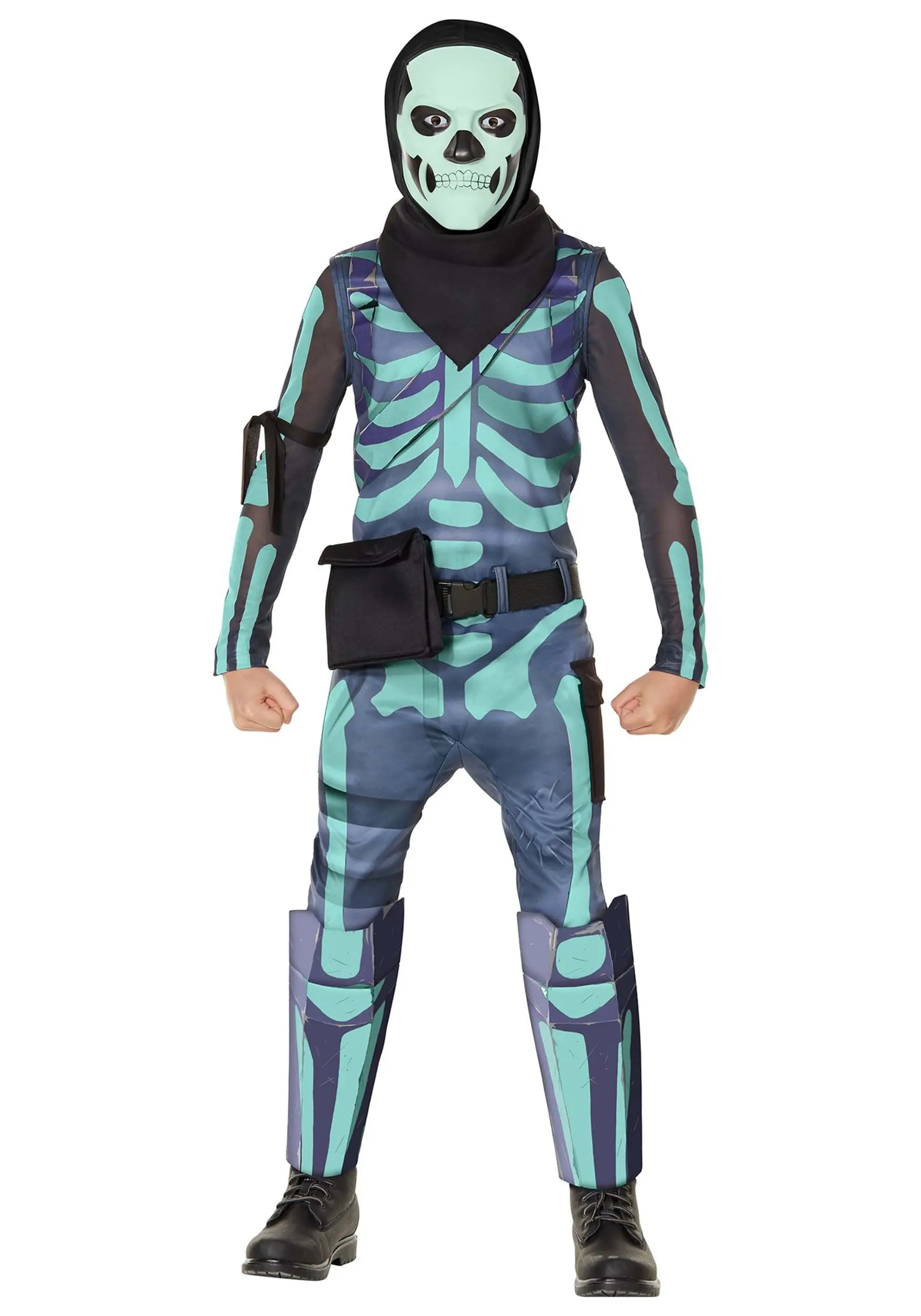 InSpirit Fortnite Kids Green Skull Trooper Costume 3 InSpirit Fortnite Kids Green Skull Trooper Costume