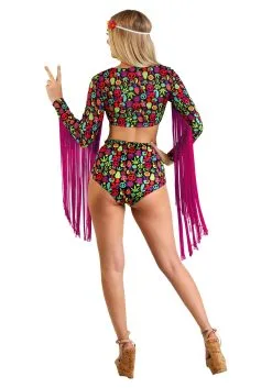 Fun Costumes Women's Free Spirit Hippie Costume -Fun Costumes Store free spirit hippie womens costume back