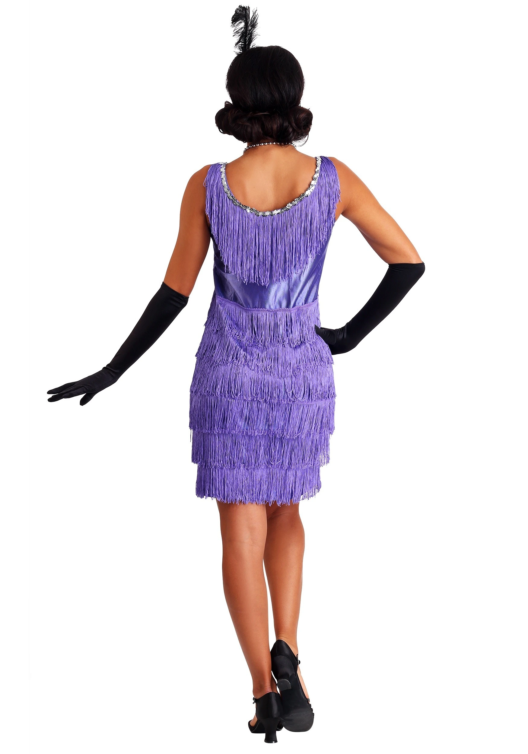 Fun Costumes Fringe Purple Flapper Costume 4 Fun Costumes Fringe Purple Flapper Costume - Image 2