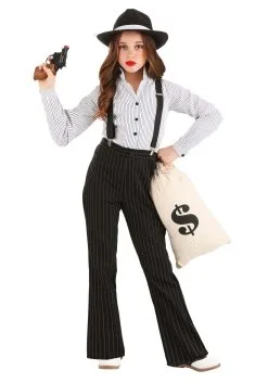 Fun Costumes 1920s Gangster Lady Costume For Girls