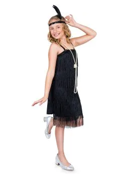 Karnival Costumes Black Flapper Girl's Costume