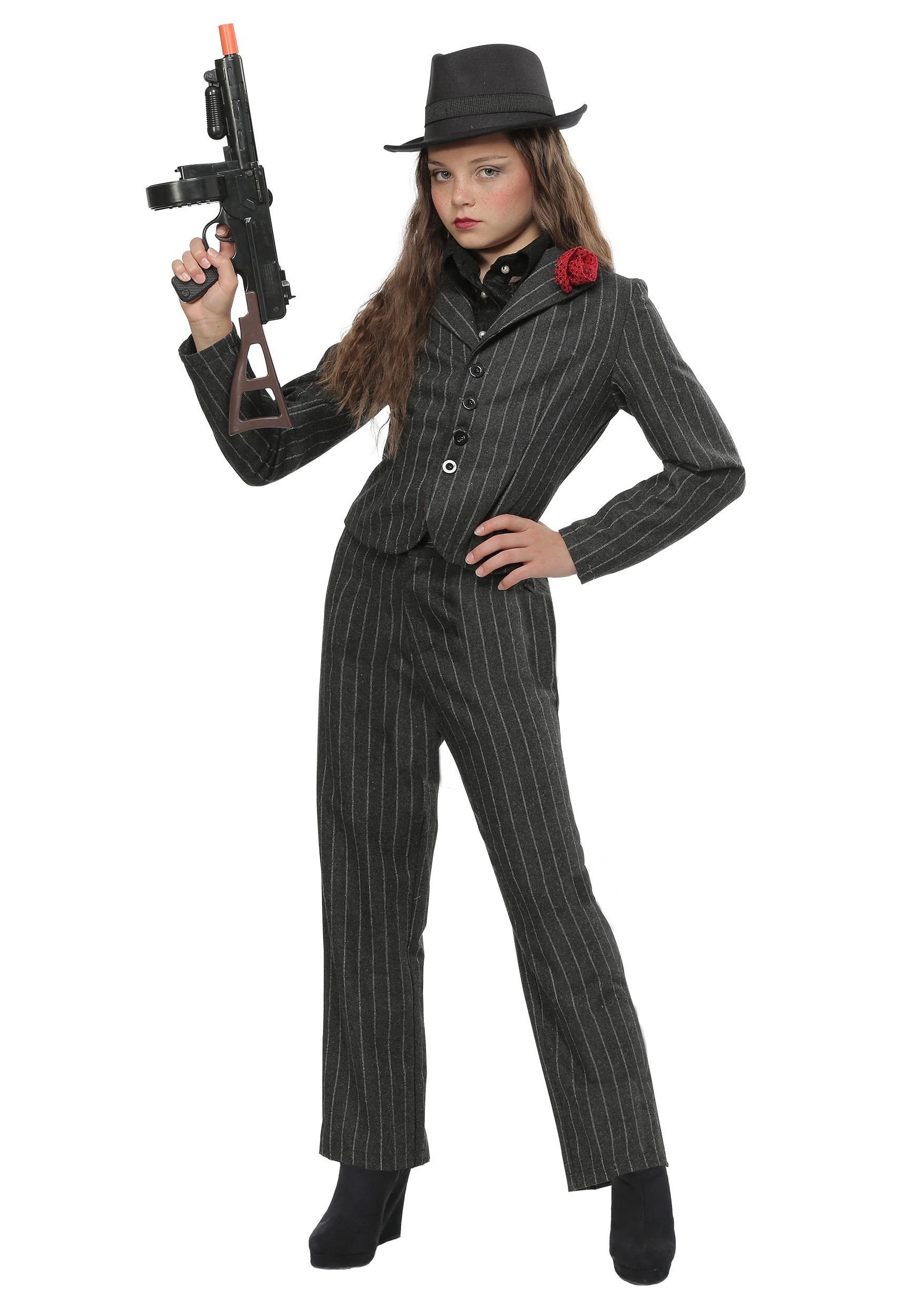 Fun Costumes Girls Gangster Costume 3 Fun Costumes Girls Gangster Costume