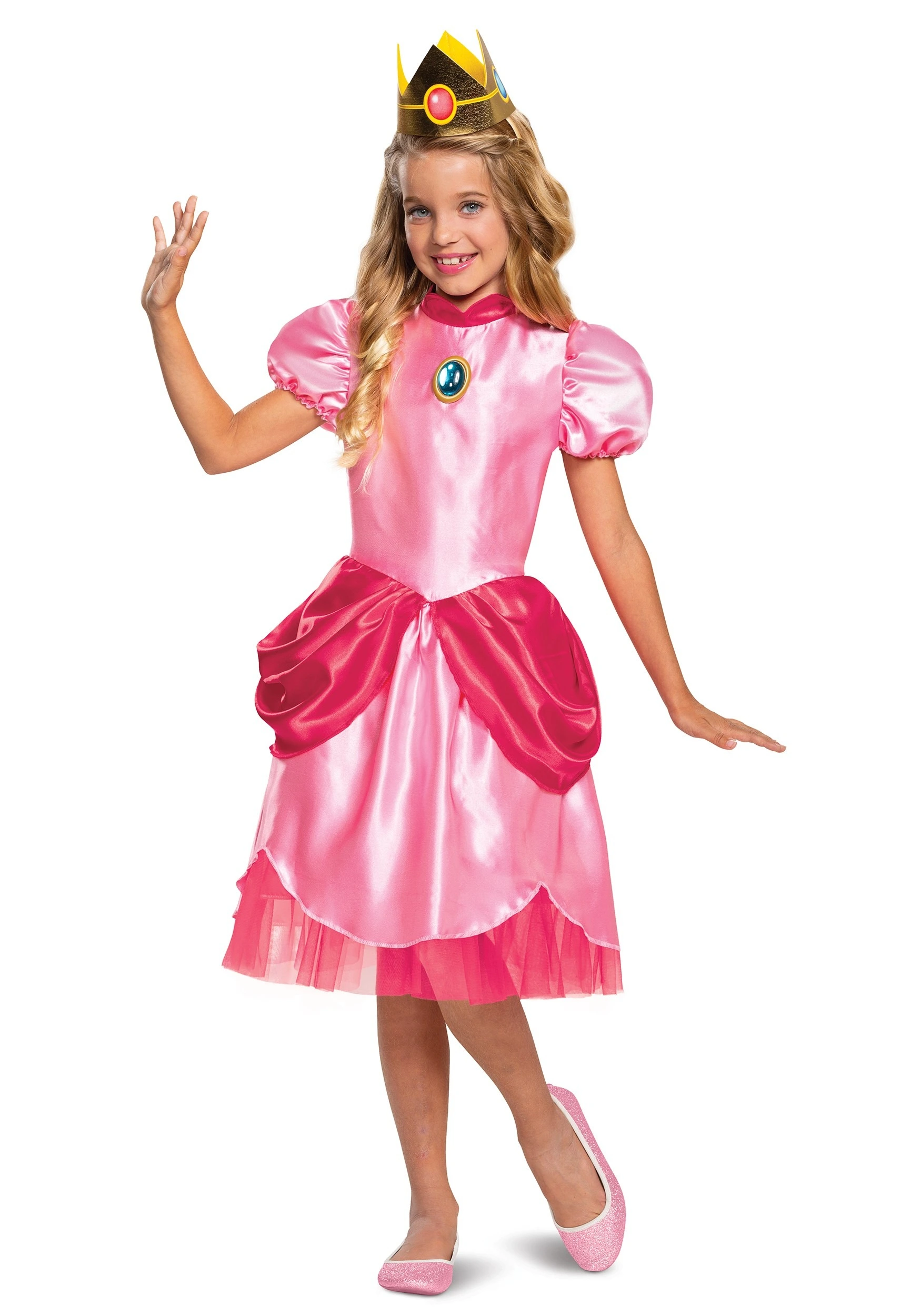 Disguise Super Mario Classic Princess Peach Costume For Girls 3 Disguise Super Mario Classic Princess Peach Costume For Girls