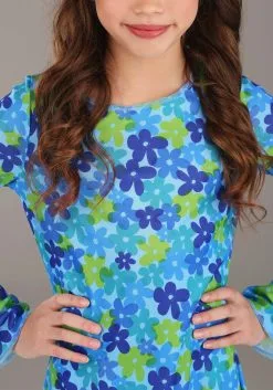Fun Costumes Wild Flower 70s Costume Dress For Girls -Fun Costumes Store girls wild flower 70s disco dress costume alt 3