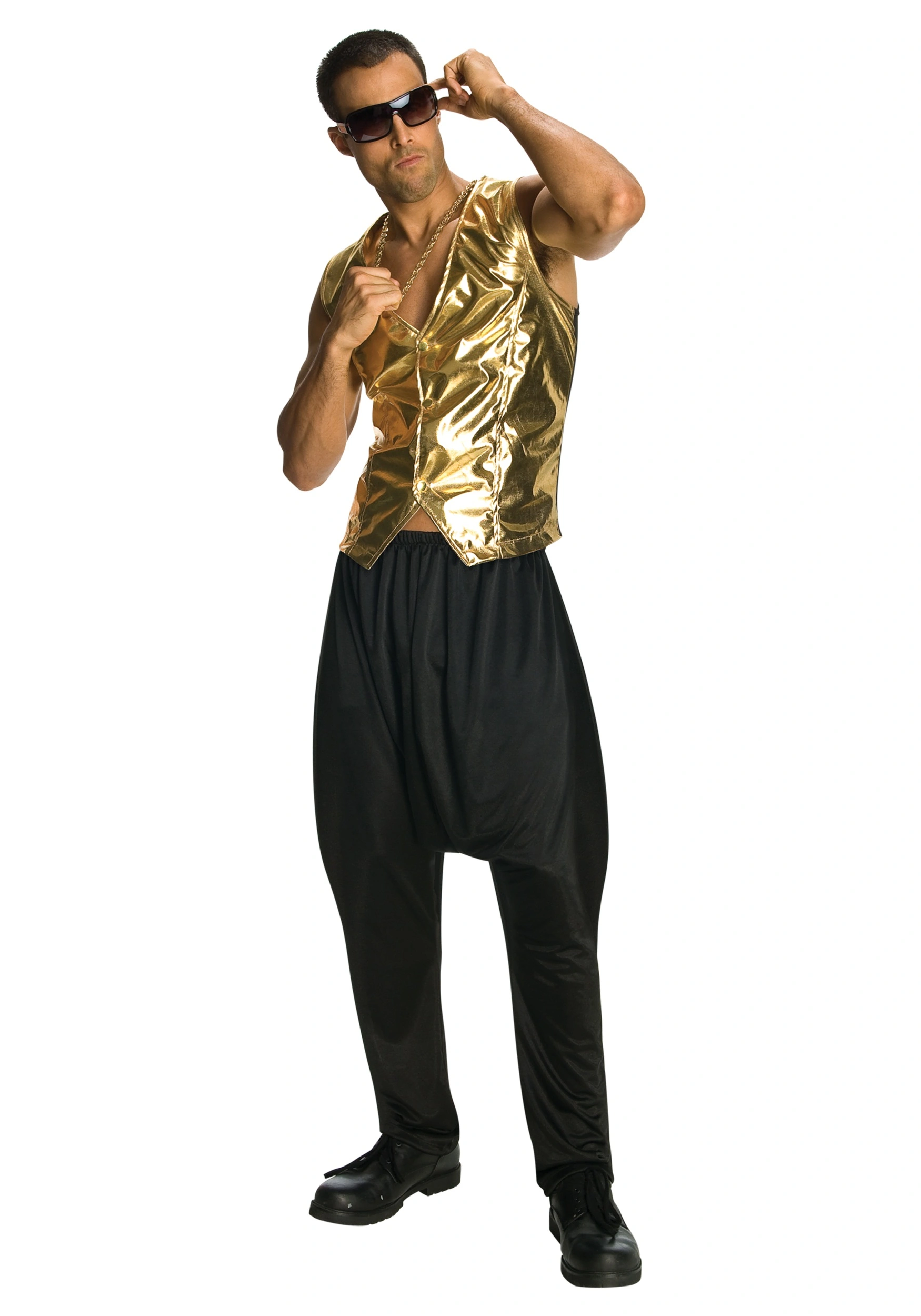Rubies Costume Co. Inc Gold MC Hammer Vest For Adults 3 Rubies Costume Co. Inc Gold MC Hammer Vest For Adults