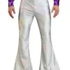 Fun Costumes Men's Holographic Disco Pants -Fun Costumes Store holographic disco pants for men