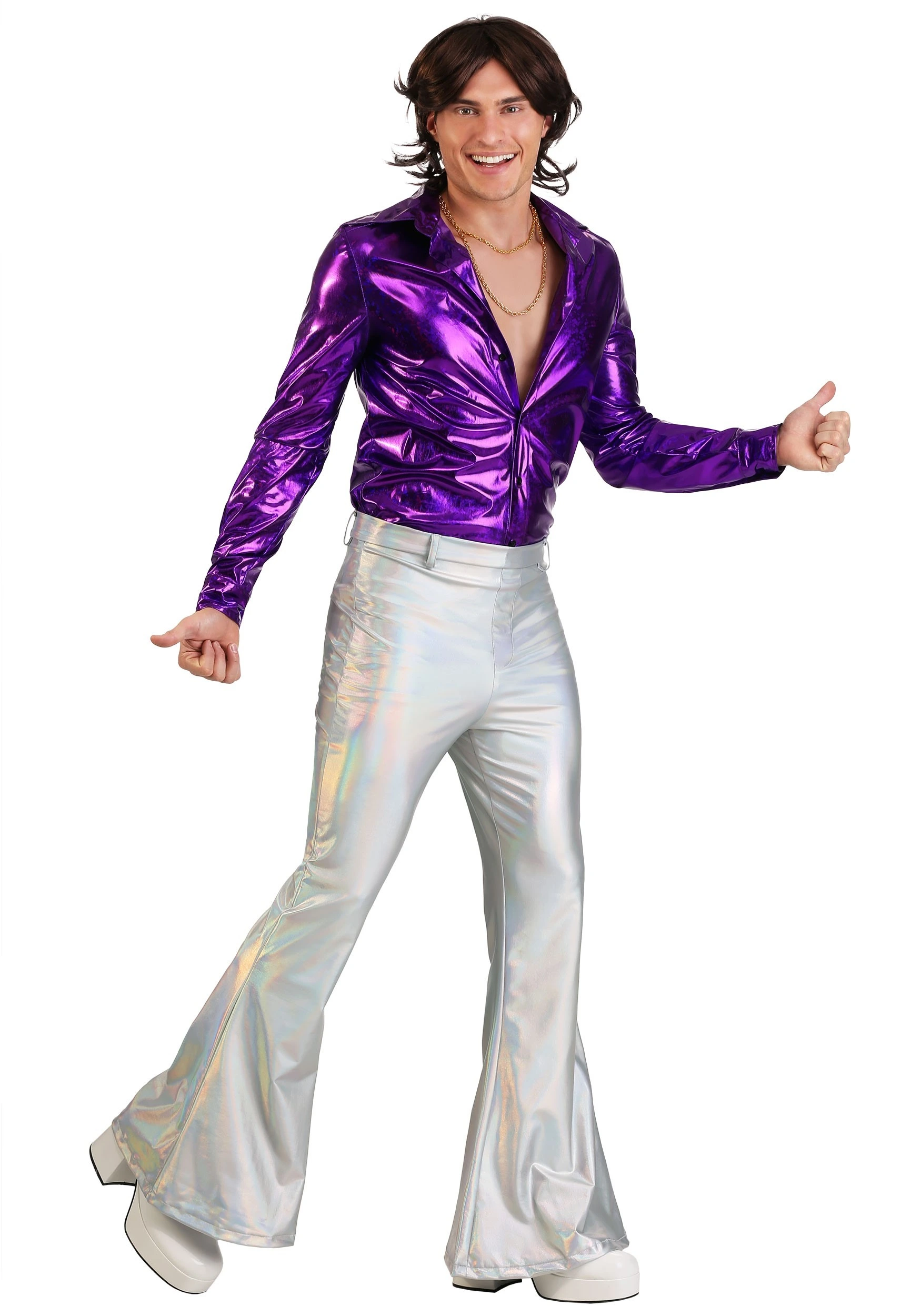 Fun Costumes Men's Holographic Disco Pants 5 Fun Costumes Men's Holographic Disco Pants - Image 3