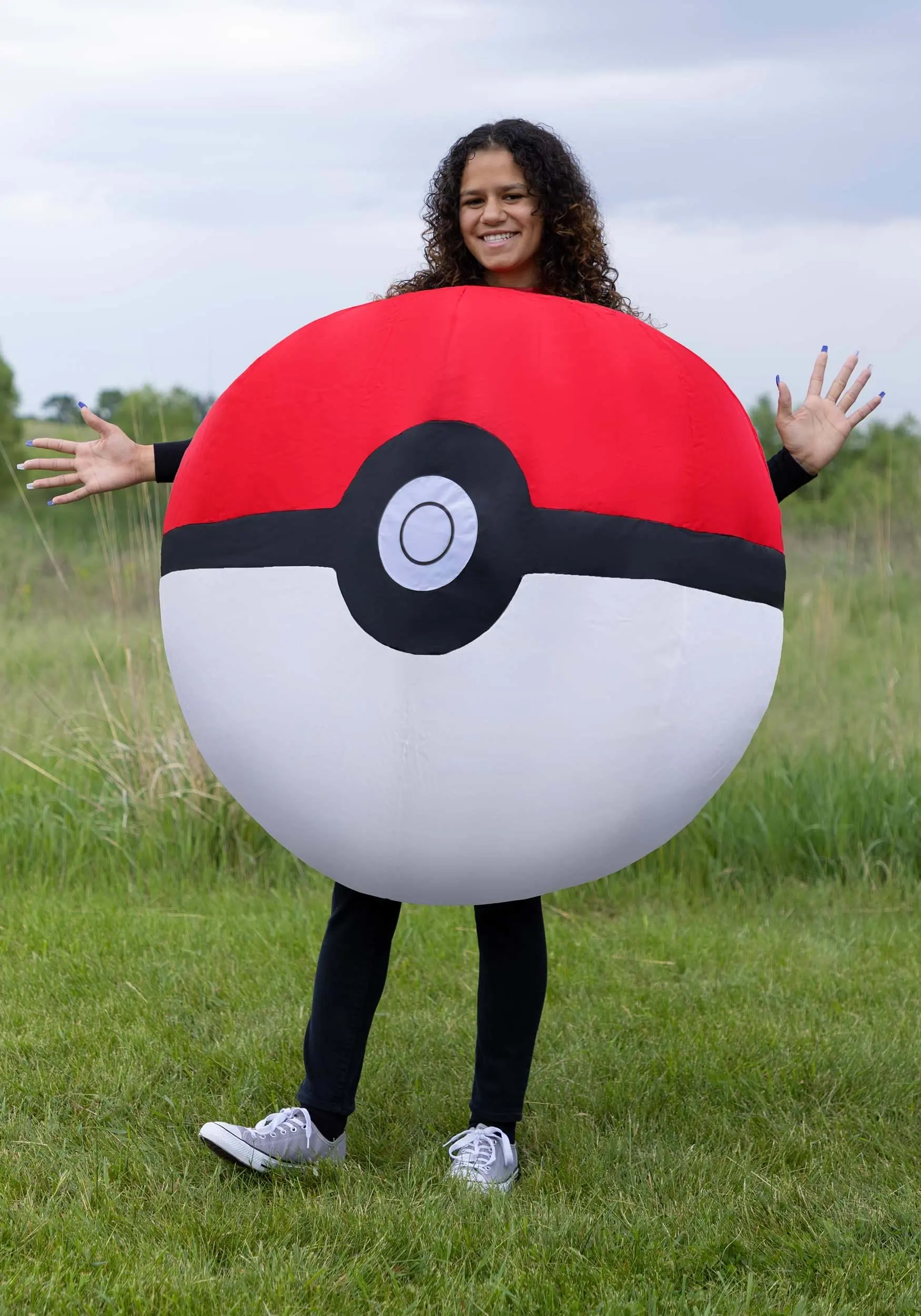 Disguise Inflatable Poké Ball Adult Costume 3 Disguise Inflatable Poké Ball Adult Costume