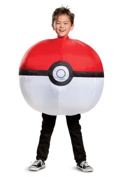 Disguise Inflatable Poké Ball Kids Costume -Fun Costumes Store inflatable poke ball child costume alt 2