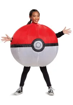 Disguise Inflatable Poké Ball Kids Costume -Fun Costumes Store inflatable poke ball child costume alt 3