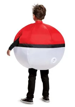 Disguise Inflatable Poké Ball Kids Costume -Fun Costumes Store inflatable poke ball child costume alt 4