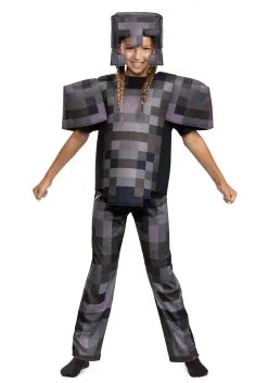 Disguise Minecraft Netherite Armor Deluxe Costume For Kids 7 Disguise Minecraft Netherite Armor Deluxe Costume For Kids -Fun Costumes Store kids minecraft netherite armor deluxe costume alt 2