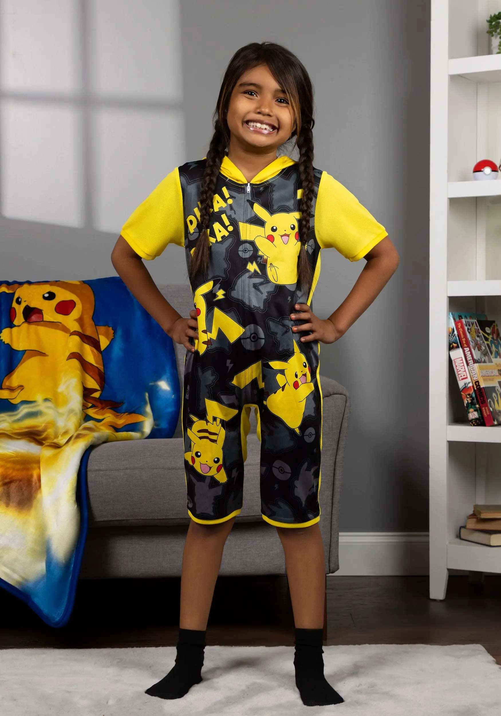 AME Sleepwear Pikachu Romper For Kids 3 AME Sleepwear Pikachu Romper For Kids