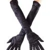 Fun World Black Long Velvet Gloves -Fun Costumes Store long black velvet gloves update