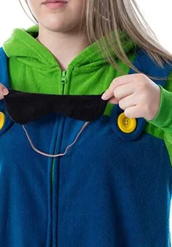 MJC International Adult Luigi Unisex Microfleece Union Suit -Fun Costumes Store luigi unisex microfleece unionsuit alt 2