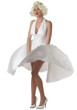 California Costume Collection Marilyn Monroe Deluxe White Halter Dress Costume