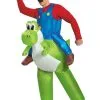 Disguise Mario Riding Yoshi Adult Costume -Fun Costumes Store mario riding yoshi adult costume