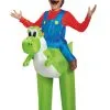 Disguise Mario Riding Yoshi Child Costume -Fun Costumes Store mario riding yoshi child costume