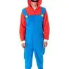 MJC International Unisex Microfleece Mario Union Suit -Fun Costumes Store mario unisex microfleece unionsuit