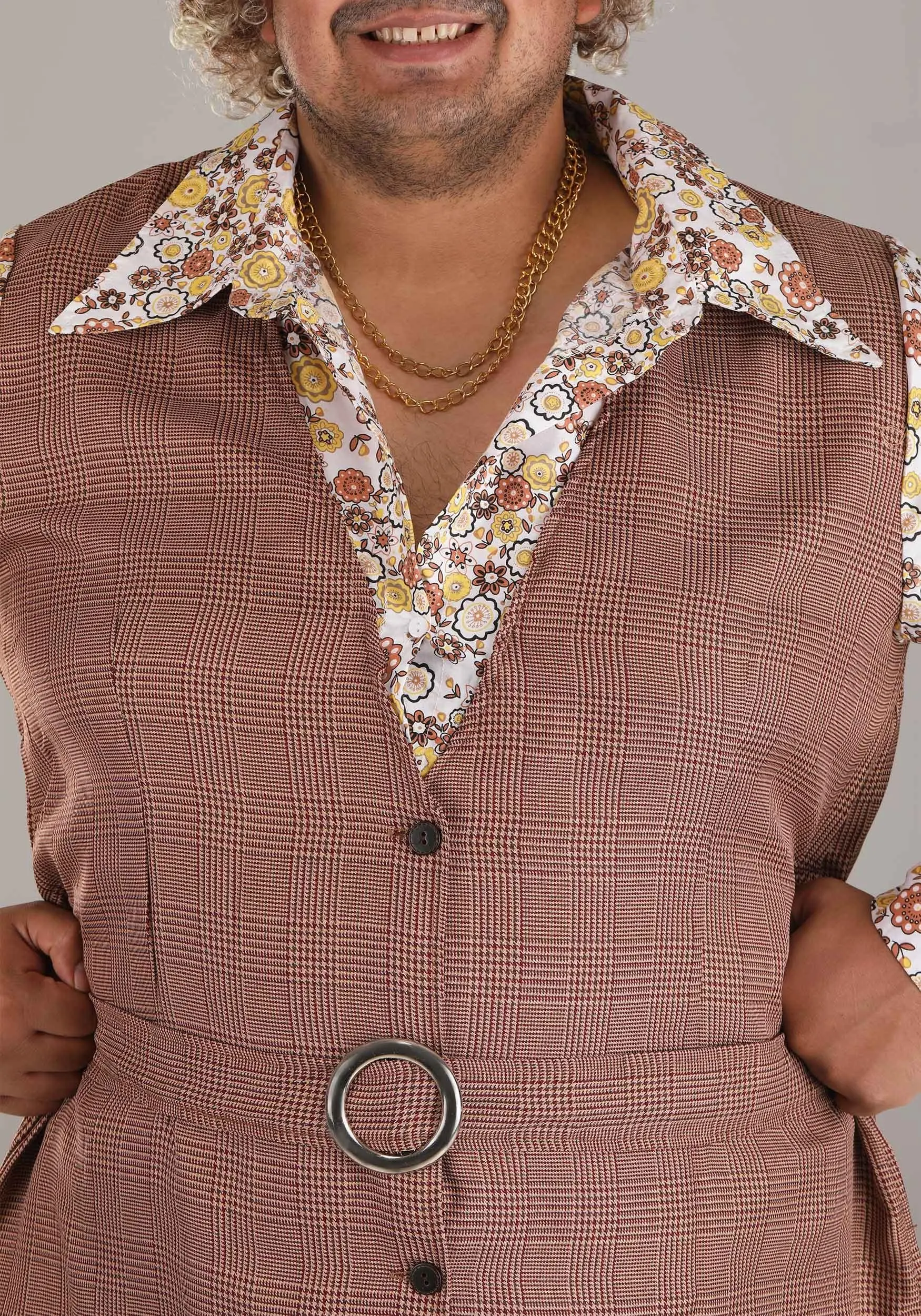 Fun Costumes Men's Plus Size 70's Vest Costume 4 Fun Costumes Men's Plus Size 70's Vest Costume - Image 2