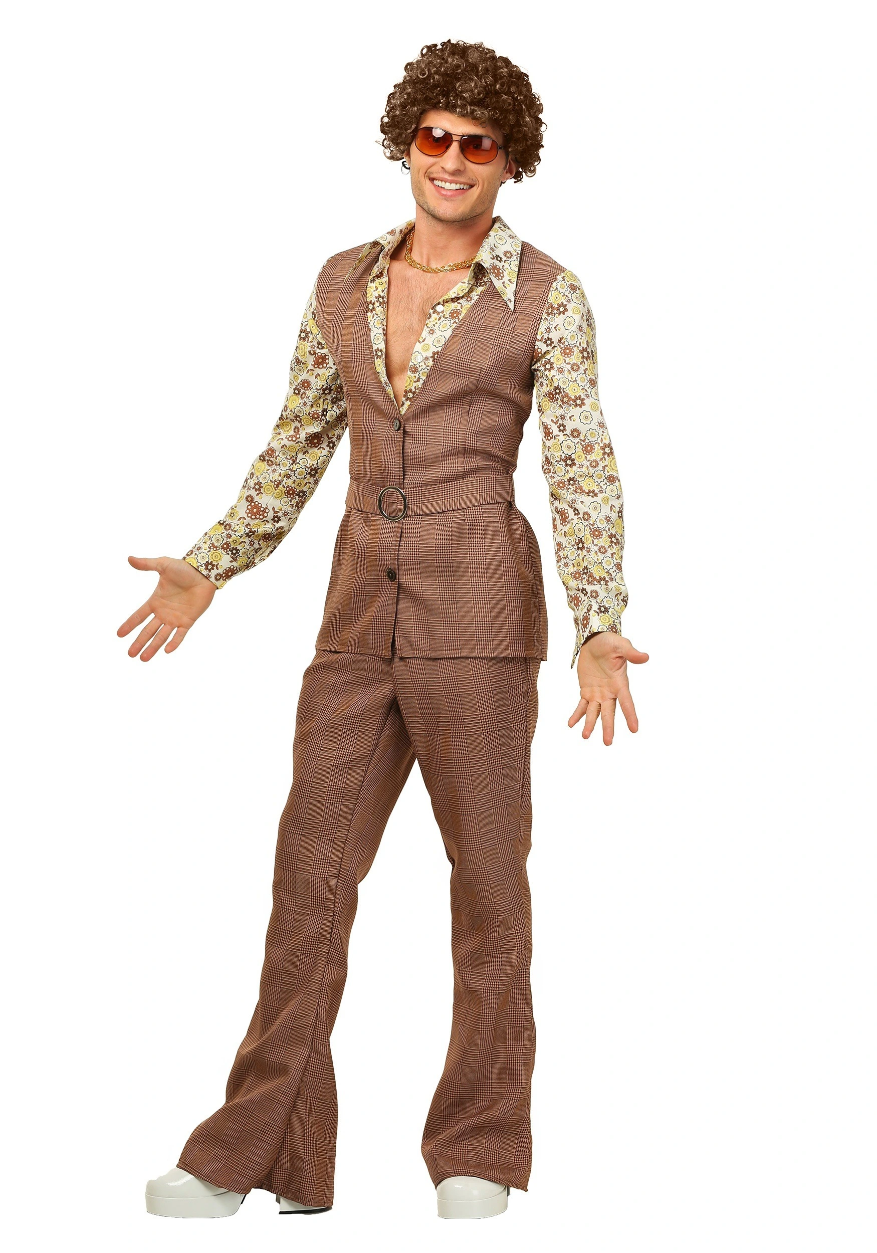 Fun Costumes Men's 70's Vest Costume 3 Fun Costumes Men's 70's Vest Costume