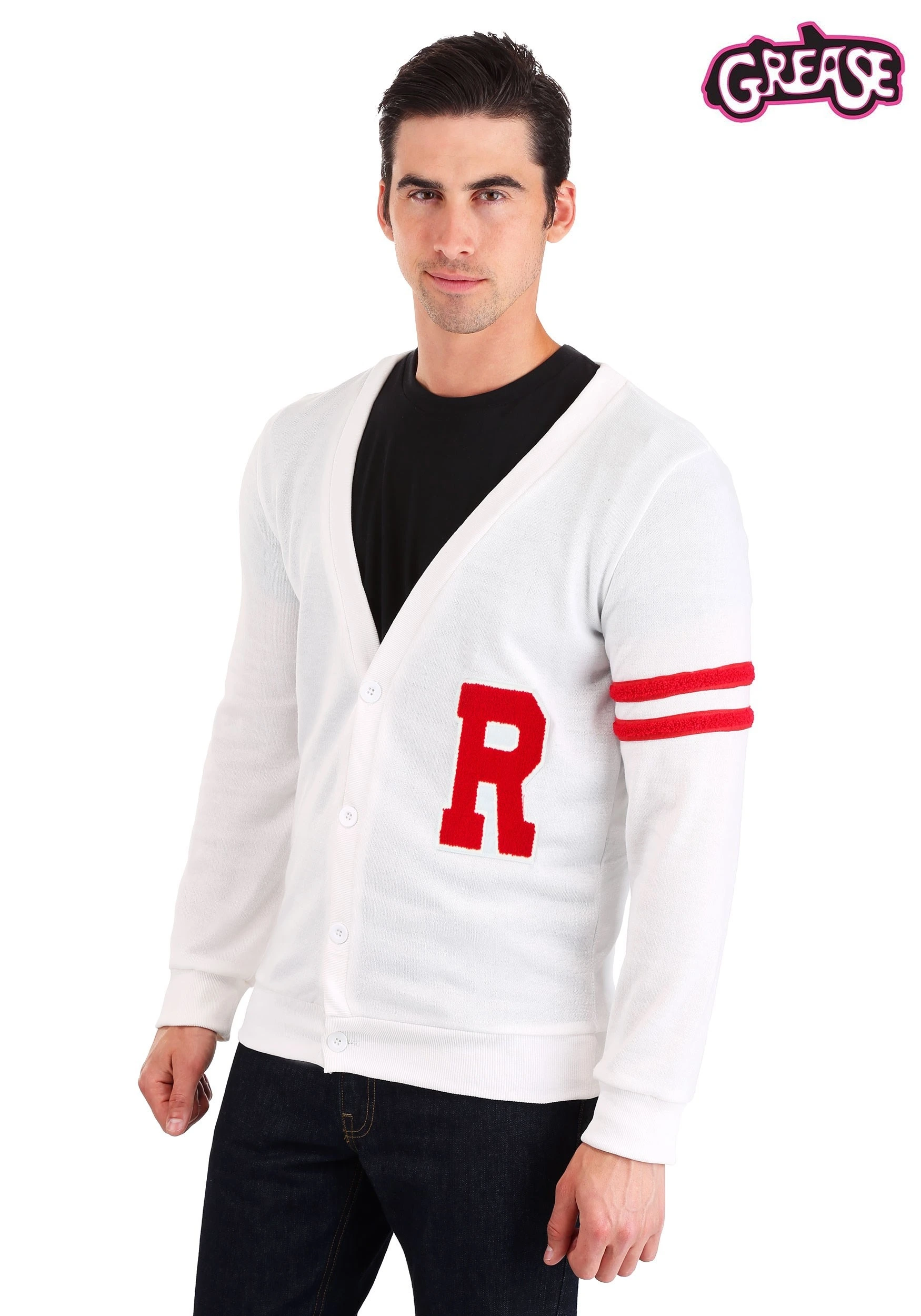 Fun Costumes Deluxe Grease Rydell High Men's Letterman Sweater 3 Fun Costumes Deluxe Grease Rydell High Men's Letterman Sweater