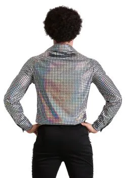 Fun Costumes Men's Plus Size Disco Ball Shirt -Fun Costumes Store mens disco ball plus size shirt back