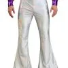 Fun Costumes Men's Holographic Plus Size Disco Pants -Fun Costumes Store mens plus size holographic disco pants 1