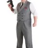 Fun Costumes Plus Size Ruthless Gangster Men's Costume