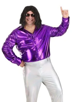 Fun Costumes Plus Size Shattered Glass Disco Shirt For Men -Fun Costumes Store mens plus size shattered glass disco shirt alt 2