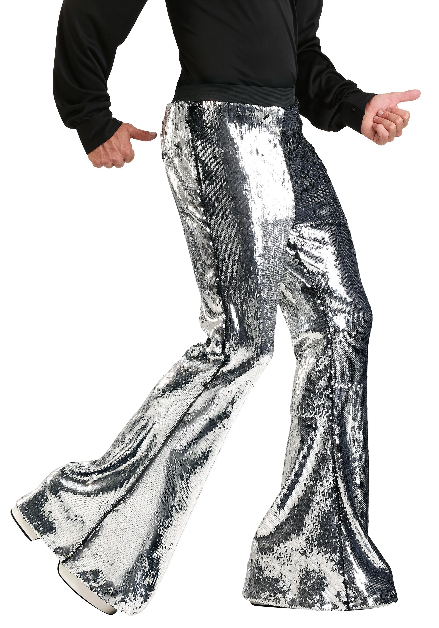 Fun Costumes Men's Reversible Sequin Disco Pants 3 Fun Costumes Men's Reversible Sequin Disco Pants