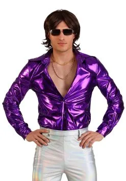 Fun Costumes Men's Shattered Glass Disco Shirt