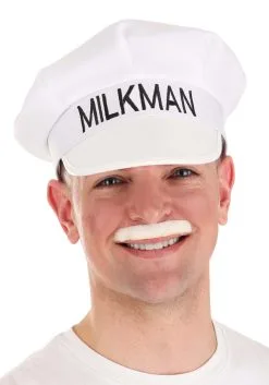 H.M. Smallwares Milkman Hat And Mustache Costume Accessory Kit