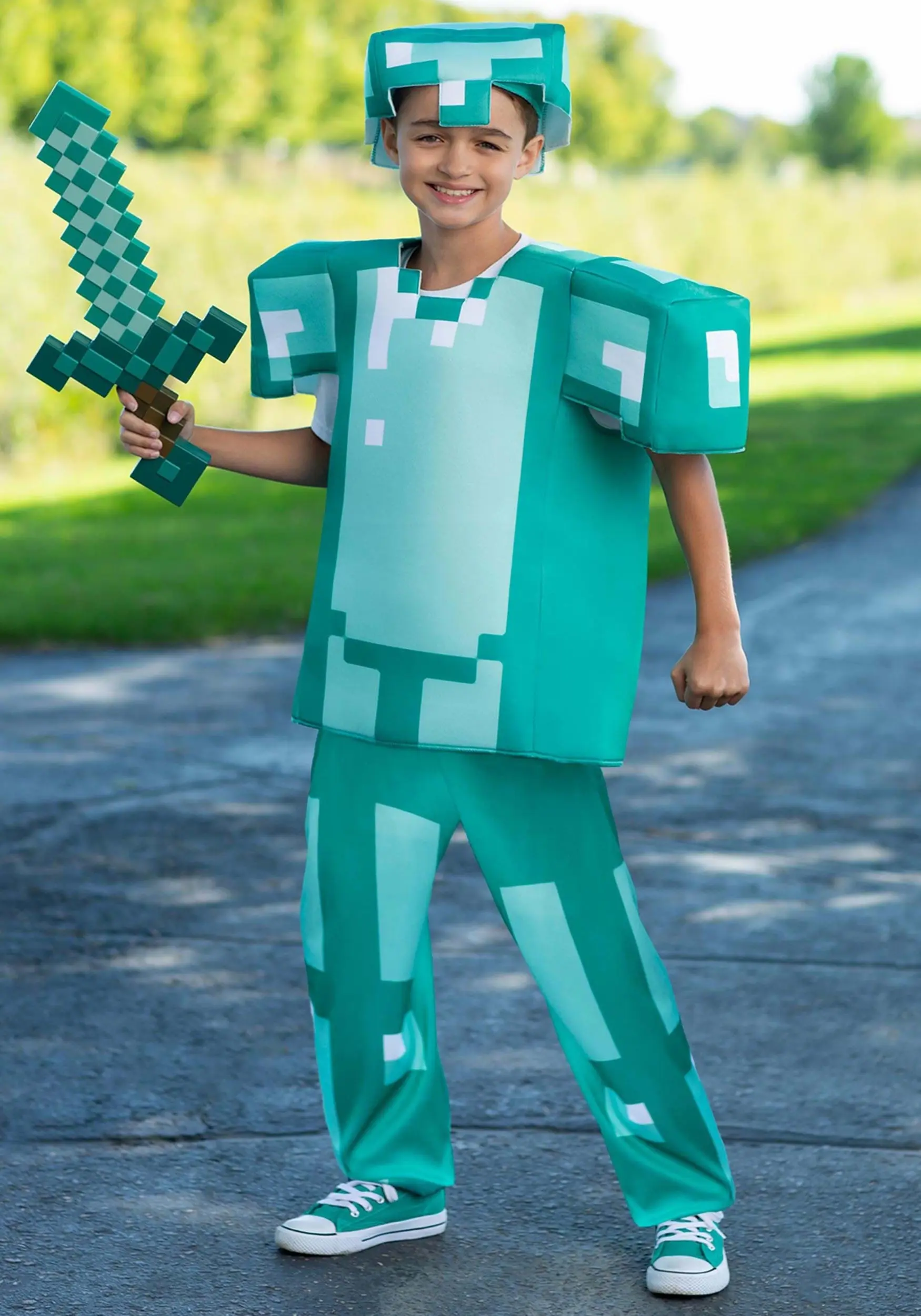 Disguise Deluxe Minecraft Armor Kid's Costume 4 Disguise Deluxe Minecraft Armor Kid's Costume - Image 2