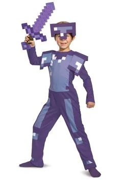 Disguise Kid's Minecraft Enchanted Diamond Armor Classic Costume 7 Disguise Kid's Minecraft Enchanted Diamond Armor Classic Costume -Fun Costumes Store minecraft enchanted diamond armor classic child co alt 1