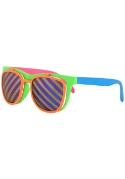 Elope Flip Up Neon Glasses -Fun Costumes Store neon flip ups glasses alt 2